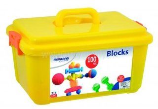 Конструктор блочный Blocks (100 деталей) в большом контейнере